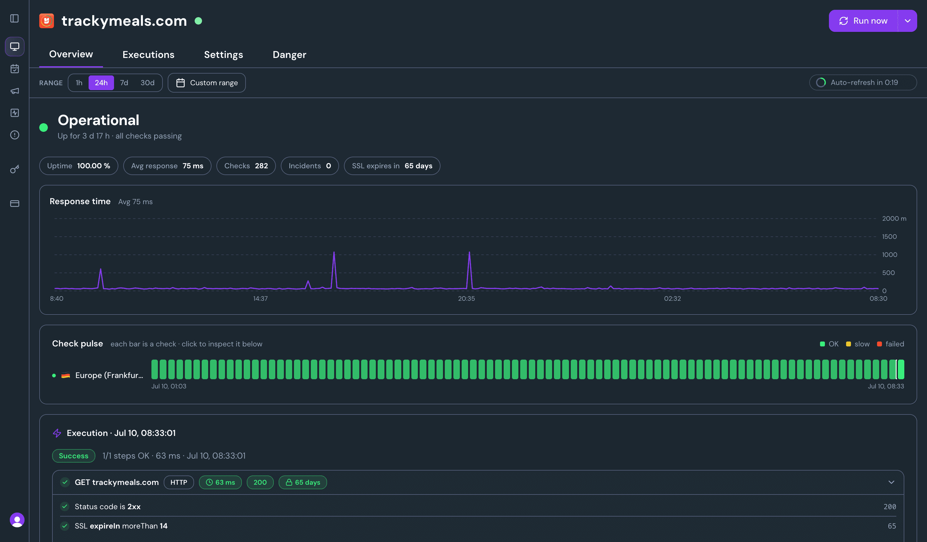 UptimeEye Website Monitoring